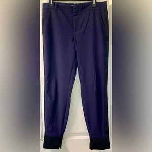 Calvin Klein Women’s 6 Navy Blue Side Stripe Tuxedo Tapered Trouser Pants/Slacks